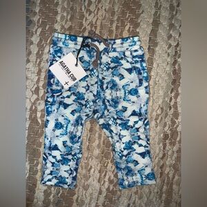 Agatha Cub Blue Patterned Kids Joggers